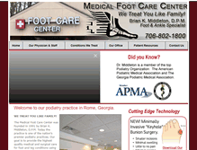 Tablet Screenshot of medicalfootcare.com